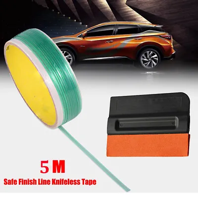 5M Knifeless Tape Finish Line + Squeegee Car Vinyl Wrap Tools Film Cutting Kits • $8.19