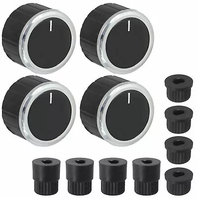 Control Knob Dial Switch + Adaptors For BEKO GORENJE FAGOR Oven Black X 4 • £6.99