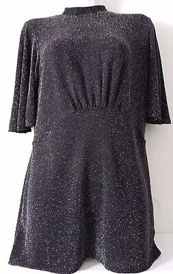 £10.99 • Buy Dorothy Perkins Tall Silver  Sparkle Top Size 10 High Neck 