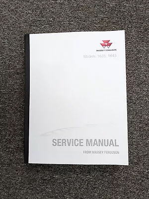 Massey Ferguson 1635 1643 Compact Tractor Shop Service Repair Manual 4283386M1 • $195.99