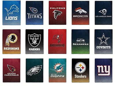 NEW NFL Officially Licensed Faded Glory Fleece Throw Blanket 60  X 80  Football • $24.47