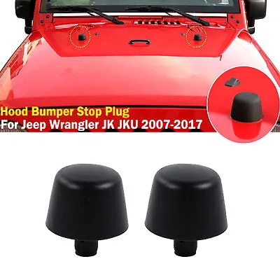 For JEEP WRANGLER JK Hood Bumper Stop Rubber Cushion Plug Set NEW Factory Parts • $19.60
