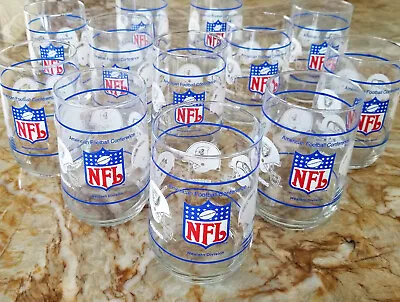 Vtg AFC American Football Conference Western Div NFL Drinking Glass ~ 12 AVAIL • $6.49