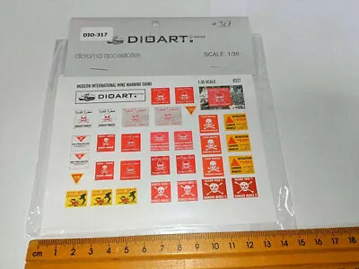 DioArt 1/35 Modern International Mine Warning Signs (full Colour X2 Sheets Bond • $5.15