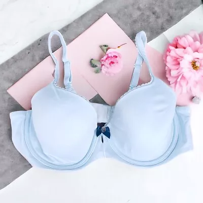 Victoria's Secret Womens Body By Victoria Lined Demi Bra 36C Light Blue • $16.99