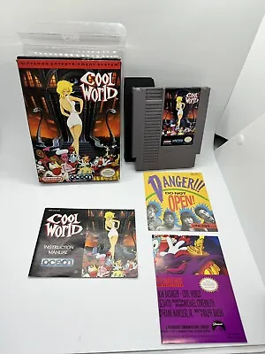 Cool World (Nintendo NES) Complete CIB W/ Poster Near Mint Cart & Manual Rare! • $649.99