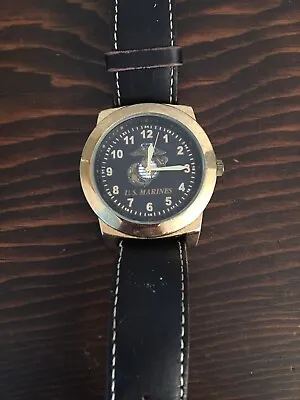 U.S. Marines Wrist Watch Japan Movement 30M Water Resistant Stainless Back Works • $10.99