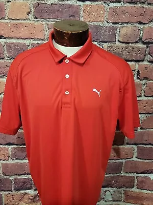 Puma Golf Mens XL Red Gray Short Sleeve Golf Polo Shirt ⛳ • $19.98