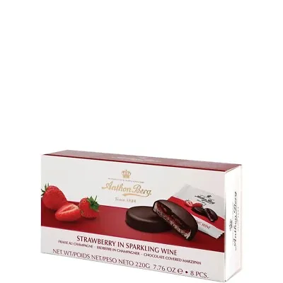 Anthon Berg Marzipan With Dark Chocolate & Strawberry And Sparkling Wine 7.76oz • $32.99