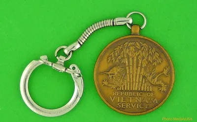 Original Vietnam Service Medal Pendent Made Into A Key Ring By Veteran • $7.95