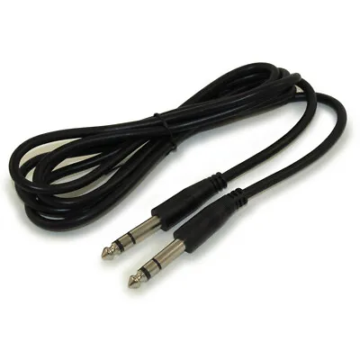 3ft 1/4inch Stereo TRS Phono Cable  Male To Male  28AWG  Nickel Plated • $2.45