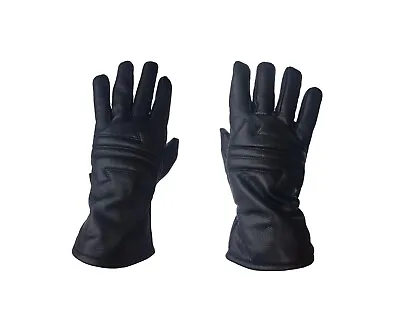 Motorcycle Gauntlet Touring Gloves LEATHER Lined  Warm Cool XS Kylo Ren • $8.50