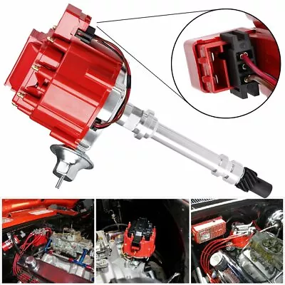 HEI Distributor 9000RPM For Chevy GM GMC 350 454 SBC BBC Small Big Block Red Cap • $67.82