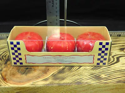 Scented Caramel Red Apple Floating Candles Candle-lite Trio In Box New • $13.13