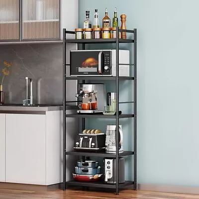 5-Tier Bakers Rack For Kitchen Metal Microwave Stand Rack With Storage • $65.09