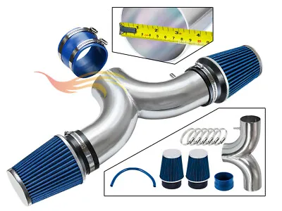 BCP BLUE 2001 2002 2003 2004 Corvette C5 5.7 V8 Dual Twin Air Intake + Filter • $71.99