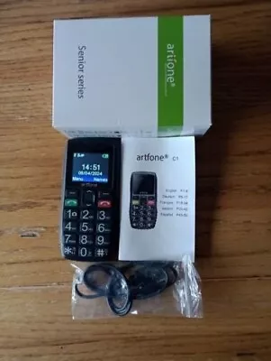 Àrtfone C1 Big Button Mobile Phone Black Unlocked Sim Free • £7