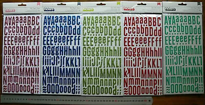 DOLL Glitter & Foam 186 Alphabet Thicker Stickers 5-17 Wide22-32mmHigh Choice L3 • $8.95