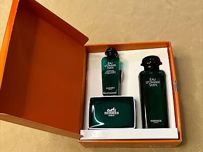 Eau D'Orange Verte By Hermes Eau De Cologne Spray 3.4oz/100ml 3 Piece Gift Set • $89.50