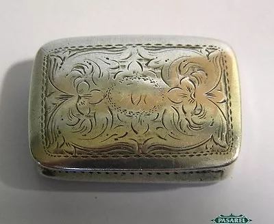 Victorian Sterling Silver Vinaigrette Box Nathaniel Mills Birmingham 1840 • £361.66