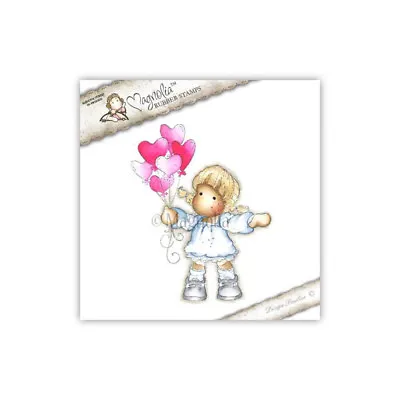 Magnolia Cling Rubber Stamp Tilda With Heart Balloons B1 - NEW • $4