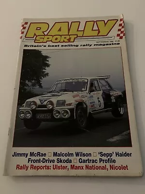 Rally Sport  Magazine September 1988 - Renaukt 5 Turbo-McRae-Wilson-Ulster-Manx • £5.99