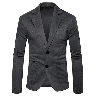 Men Button Slim Fit Business Casual Suit Blazer Coats Two Jacket Formal Tops • $21.53