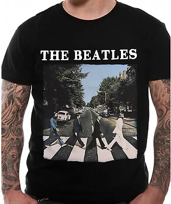 £14.89 • Buy The Beatles Abbey Road T Shirt OFFICIAL Logo Mens Black New S - 5XL