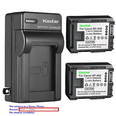 Kastar Battery Wall Charger For Canon BP-808 CG-800 & Canon FS400 Camcorder • $6.49