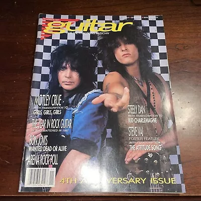 Guitar For The Practicing Musician Nov 1987 Motley Crue Nikki Sixx & Mick Mars • $15