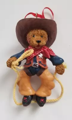 Kurt Adler Cowboy Teddy Bear Christmas Ornament - Lasso Sheriff • $9.49