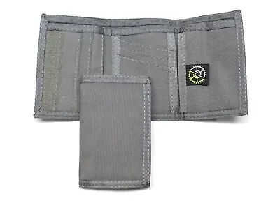 Trifold Wallet 600D Nylon With 6 Credit Card Pockets- Gray • $11.99