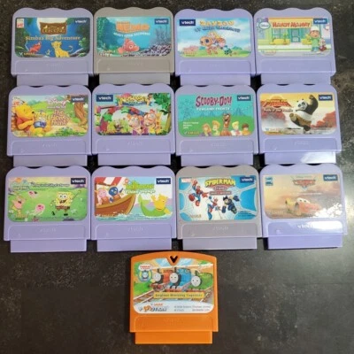 $34.51 • Buy Lot 13 Vtech V-Smile Games Cartridges Nemo LION KING Scooby Doo CARS Spongebob