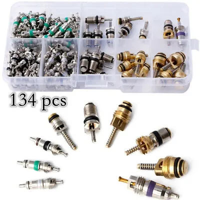 134pcS Car R134A A/C Core Valves Set Air Conditioning Assortment & Remover Kit • $18.99