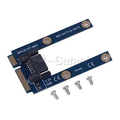 MSATA Mini Extender To 7 Pin SATA HDD Convert Card Adapter • £2.39