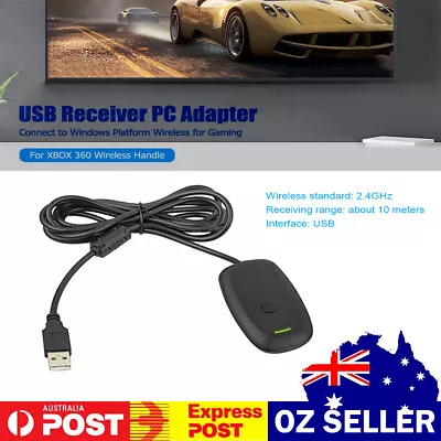 PC Adapter Game Accessaries USB Receiver Pc Adapter For Xbox 360 Wireless Han AU • $38.29