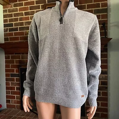 Buffalo David Bitton Men’s Pullover Sweater Long Sleeve Gray  Size L Sweatshirt • $69