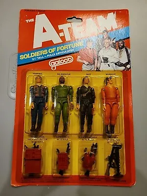 A-Team Soldiers Of Fortune 1983 Galoob No.8456 4 Pack + Weapons MOC Sealed Card  • $250