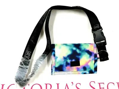 Victoria's Secret Pink Lanyard Bifold Wallet Mesh Tie Dye Watercolor NWT • $19.99