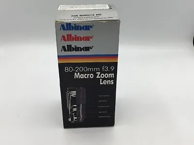 Albinar ADG Telephoto Lens 80-200mm F.3.9 Minolta MD Mount Macro Zoom & Caps • $10