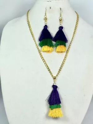 Mardi Gras Tassel Jewelry Set - Mardi Gras Jewelry Set • $32