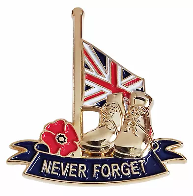 2024 Poppies Enamel Pin Badge Brooch Remembrance Veterans Memorial Never Forget • £4.79