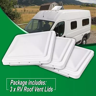Roof Camper RV Trailer Top Vent Cover Lid Screen 14 X 14 Inch 3 Pake Replacement • $32.90