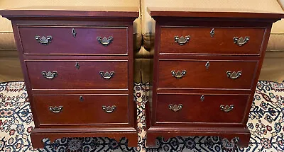 ONE Craftique Mahogany 3-drawer Chest Or Nightstand #1 • $363
