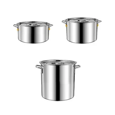 £25.86 • Buy Multipurpose Cooking Pot Cater Stew Soup Boiling Pan Large Wide Handles Deep Pot