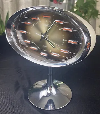 Rare Vintage Rhythm Tulip Pedesatal. Clock In Excellent Condition! • $333