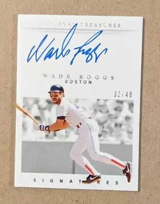 2021 Panini National Treasures Retro Signatures Wade Boggs Auto Autograph 32/49 • $49.99