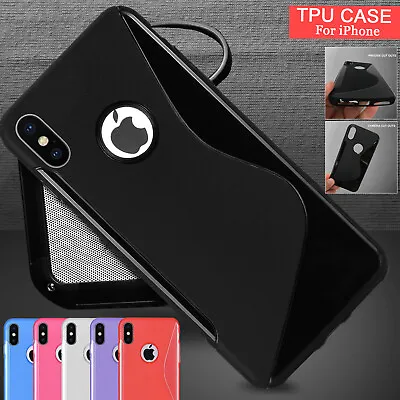 Case For IPhone XR XS Max 8 7 Plus 6s SE 5 4s Shockproof Silicone Phone Cover • £1.99