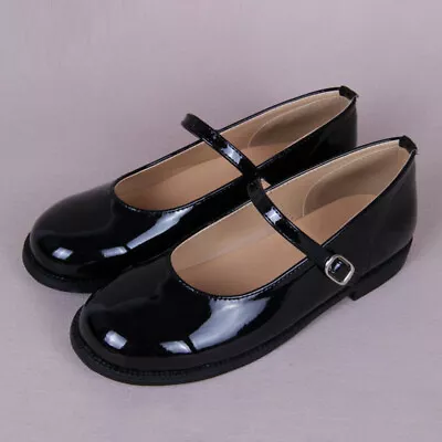 Lolita Girls Faux Leather JK Uniform Shoes Flats School Comfort Dance Shoes Cute • $39.99