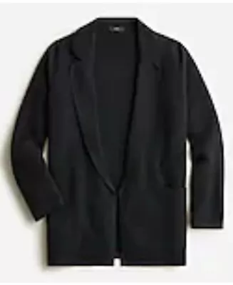 J Crew Womens Eloise Sweater Blazer Size XS Black • $29